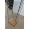 Image 3 : Glass Display Case, Missing Shelf, No Shelves 61" x 17" x 14"