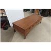Image 2 : Oak Coffee Table 17" x 62" x 22-1/2" - 44 Year Old Antique