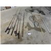 Image 1 : 6 Fishing Rods, 4 Reels, 4 Nets - 1 in Need of Repair