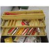Image 3 : Tackle Box with Fishing Gear: Wadlage Spinner, Lures, Weights, Pickerel Rigs and More