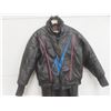 Image 13 : 2 Piece Choko Leather Style Snowmobile Suit Size Small