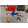 Image 6 : Smurf Figures, NOS: Wacky Wobbler Bobble Head, Cookin' Set  & Play Mail Box
