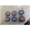 Image 3 : 6 Hockey Pucks with Players Inducted to Hall of Fame