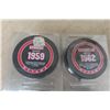 Image 6 : 6 Hockey Pucks with Players Inducted to Hall of Fame