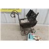 Image 2 : 4 Porcelain Dolls & Decorative Carriage