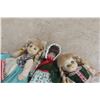 Image 8 : 4 Porcelain Dolls & Decorative Carriage