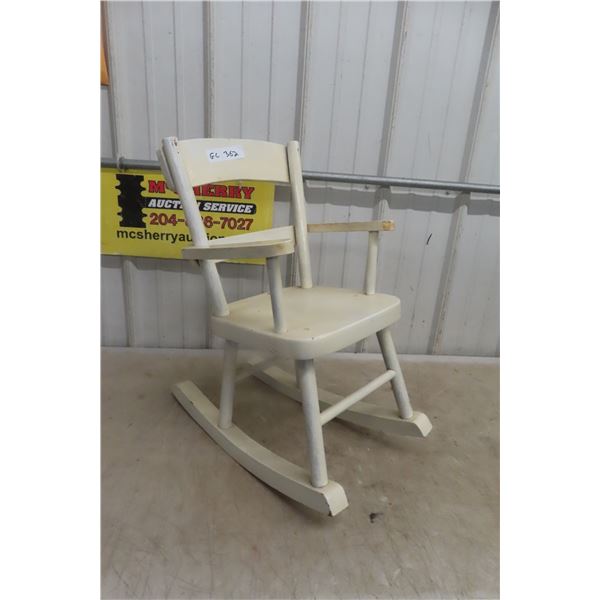 Wood Child Painted Rocking Chair