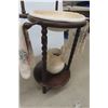 Image 6 : Vintage Victorian Style Wash Stand with Barley Twist Legs, Swivel Mirror, Towel Rack, Candle Holder,