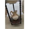 Image 7 : Vintage Victorian Style Wash Stand with Barley Twist Legs, Swivel Mirror, Towel Rack, Candle Holder,