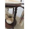 Image 8 : Vintage Victorian Style Wash Stand with Barley Twist Legs, Swivel Mirror, Towel Rack, Candle Holder,
