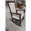 Image 1 : Antique Rocking Chair with Upholsted Back & Seat