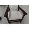 Image 2 : Antique Rocking Chair with Upholsted Back & Seat