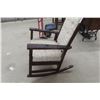 Image 3 : Antique Rocking Chair with Upholsted Back & Seat