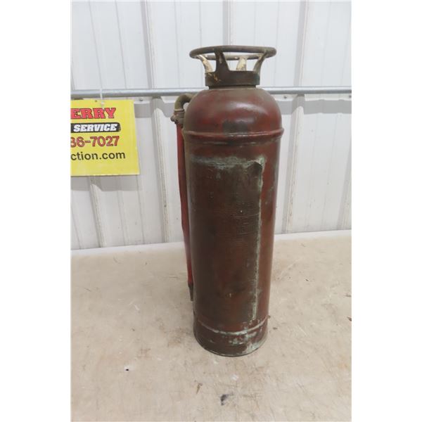 Copper Fire Extinguisher with Brass Tag