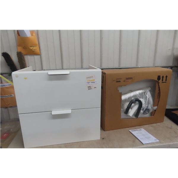New Odensvik Sink 24-3/4" x 19-1/4" x 2-3/8" & Vanity 60 cm x 47 cm x 58 cm