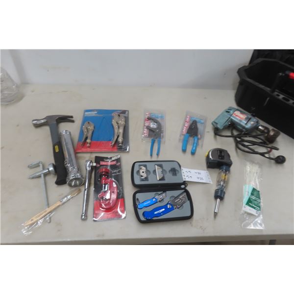 Tool Carrier & Hand Tools, Vice Grips, Pipe Cutter, Utility Knives +