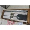 Image 3 : Five Piece Fireplace Tools NOS & Screen Guard