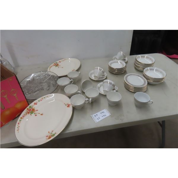 Royal Knite & Pareek China Pieces + Other Trays & Serving Ware