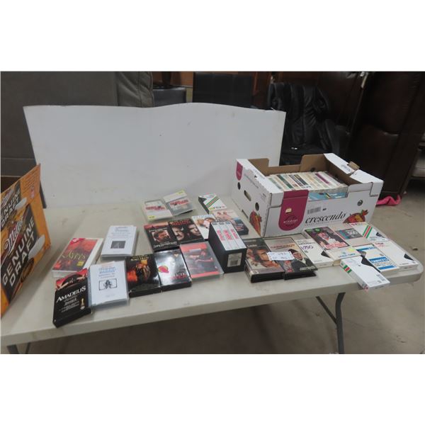 2 Boxes of VHS Movies, Blanks & Some Beta