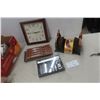 Image 1 : New Shoe Brush, Gift Set, Flask, Key Chain, 4-Piece Knife Set, Clock