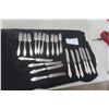 Image 1 : 10 Forks Marked 925 & 10 Knife No Marks Matching Set