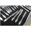 Image 4 : 10 Forks Marked 925 & 10 Knife No Marks Matching Set