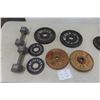 Image 1 : Weider Steel Weights: 2x 11 lb, 2x 10 lb, 2x 2-1/4 lb & 2x 10 lb Dumbbells