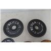 Image 2 : Weider Steel Weights: 2x 11 lb, 2x 10 lb, 2x 2-1/4 lb & 2x 10 lb Dumbbells