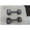 Image 8 : Weider Steel Weights: 2x 11 lb, 2x 10 lb, 2x 2-1/4 lb & 2x 10 lb Dumbbells