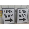 Image 1 : 2x One Way Traffic Signs 18" x 24" Each