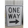 Image 2 : 2x One Way Traffic Signs 18" x 24" Each