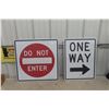 Image 1 : 2x Traffic Sign One Way 18" x 24" & Do Not Enter 24" x 24"