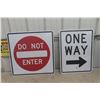 Image 4 : 2x Traffic Sign One Way 18" x 24" & Do Not Enter 24" x 24"