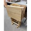 Image 3 : 4 Folding Wood TV Tables & Stand