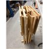 Image 4 : 4 Folding Wood TV Tables & Stand