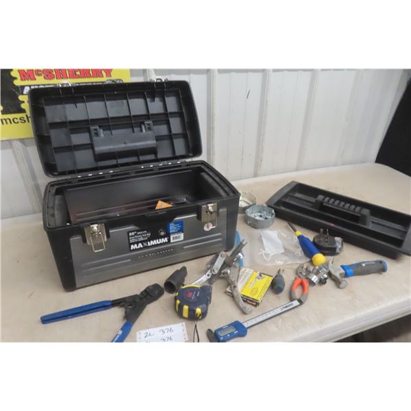 Tool Box 20", Odd Tools, Digital Caliper, Crimper, Plus