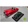 Image 2 : Vintage 15" Tin Metal Jaguar Convertible and Bburago 1948 Jaguar XK 120 Coupe – 1/25th Scale