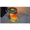 Image 2 : Decorative Electric Rotating Lamp – Forest Fire and Running Creek, 11" High x 7" Wide