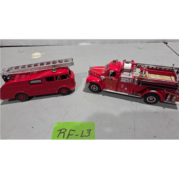 Dinky Super Toy 5.5" Fire Truck and 1956 Matchbox 1/43 Fire Truck