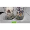 Image 1 : 2 Miniature 7" Goaltender Masks – Anaheim Ducks and Coyotes