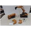 Image 1 : Huina Excavator and Cement Truck with Remote, Battery, and Charger