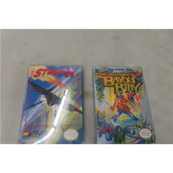 Nintendo Games Complete in Box – Bayou Billy and Stealth