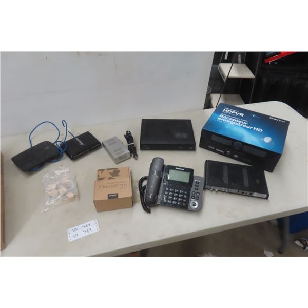 Shaw PVRs, Telephones, Router, Headset, and More