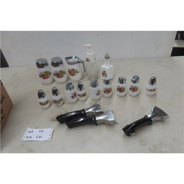 Corning Milk Glass Spice Shakers