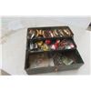 Image 1 : Old Metal Fishing Tackle Box 3/4 Full of Tackle