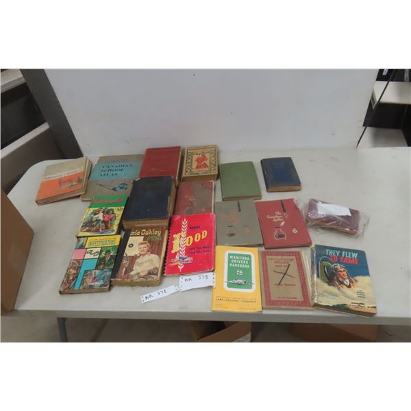 Old Books – Readers, Atlas, School Books, Storybooks, Huckleberry Finn and More