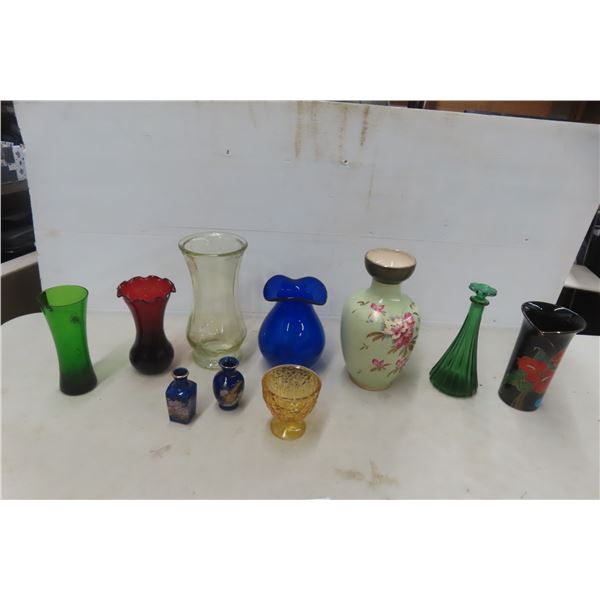 10 Vases, Largest is 10" Tall