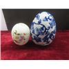 Image 7 : Wedgwood Blue Jasperware Pitcher, Porcelain Eggs, Sake Cups and More