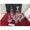Image 1 : Crystal Decanter, Brandy Snifters – Qty 6, Cordial Glasses and More