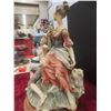 Image 3 : Vintage Figurine – Man, Woman, and Lamb w/ Roses Proposal Scene, 13" Tall